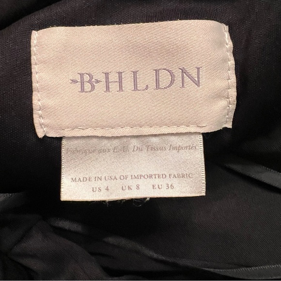 BHLDN Tatum V-Neck Stretch Crepe Gown Full-Length Formal Dress Black Size 4 - Picture 11 of 11